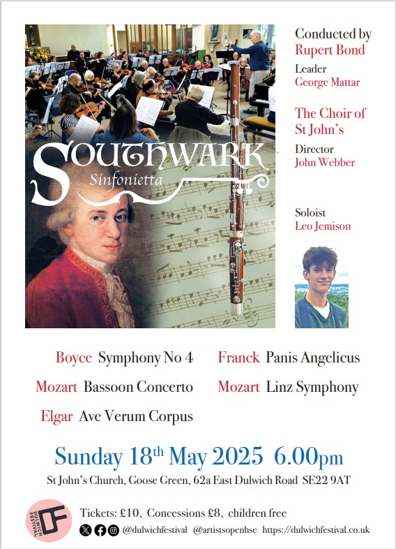 Southwark Sinfonietta Concert May 2025